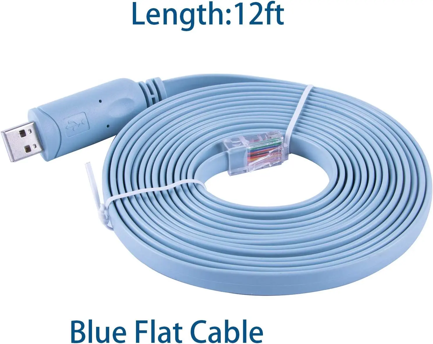 12ft/3.6m Compatible with  Routers Switches and Firewall ,USB to RJ45 RS232 Console Cable