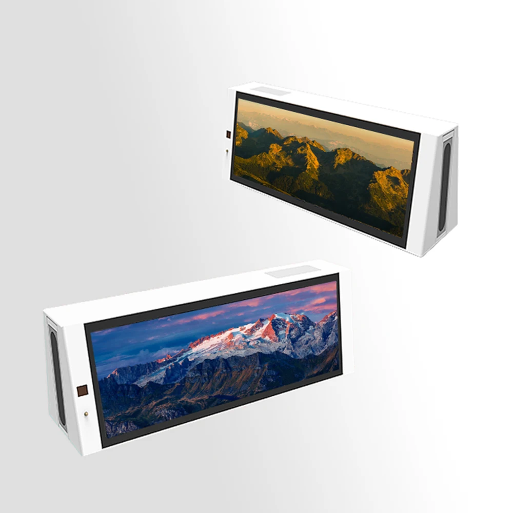 Android digital signage 22 дюйма Автомобильные Колесные экран Тотем видео-плеер поставщики рекламный lcd открытый такси топ светодиодный