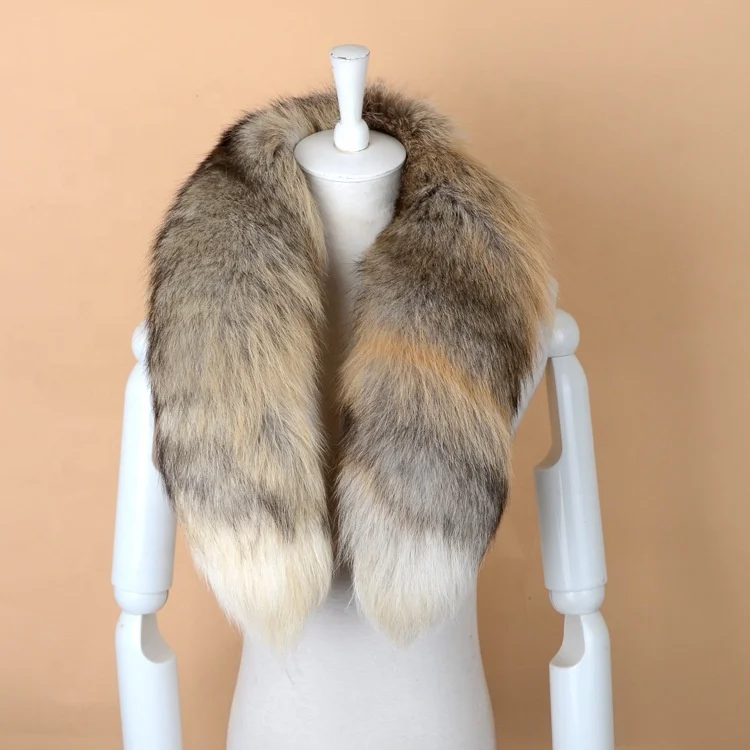 Tail fur scarf for men and women winter warm fur shawl manufacturers