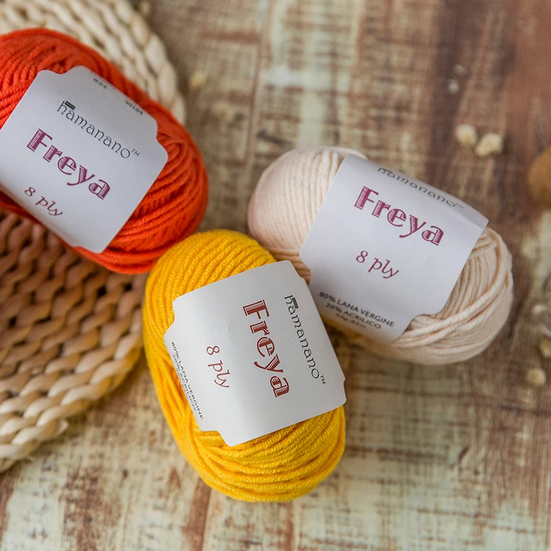 Yarncrafts soft dyed 8 ply wool acrylic knitting yarn for sweaters, scarves, hats