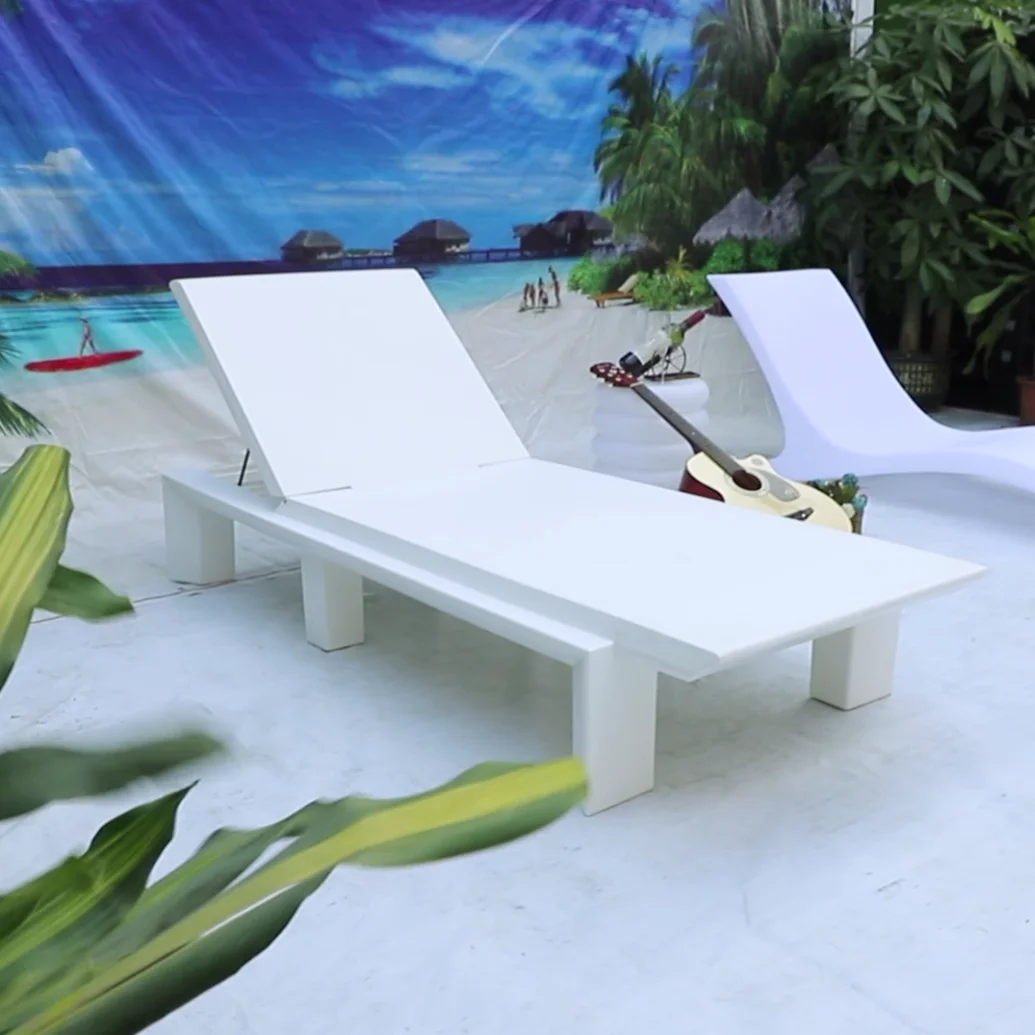 High quality Outdoor furniture poolside sunbed outdoor chaise lounge Anti-UV sun lounge chair for pool