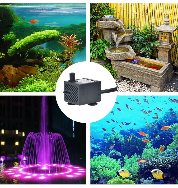 3W Waterfall Water Fountain Garden Polyresin  Water Pump ALMANE Artwork Circulating Water Changing Pump