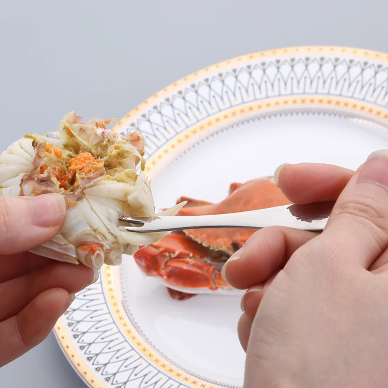 
A tool for digging crab meat household Lobster Crab needle Stainless steel Crab fork 