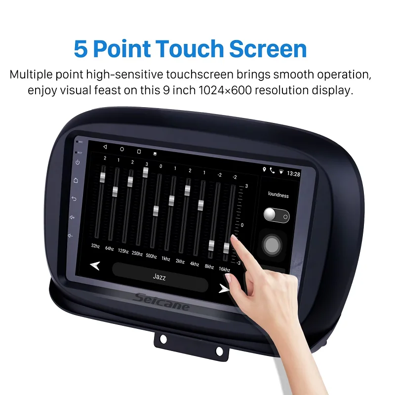 Android 13.0 HD Touchscreen 9 Inch GPS Navigation Radio For 2014-2019 Fiat 500X With AUX WIFI USB Support SWC Carplay