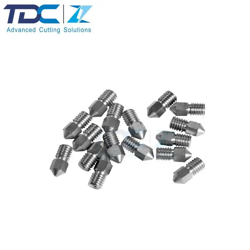 Hot product trend carbide 3D printer nozzle tungsten carbide 3D printer nozzle with a hole
