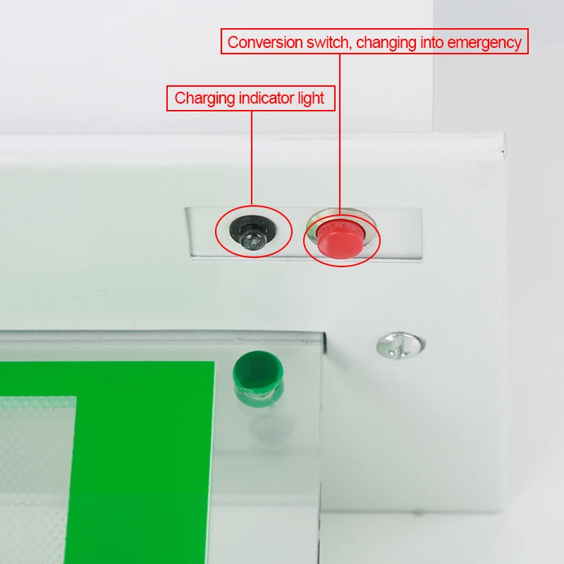 LED Emergency Exit Sign Wholesale ODM Custom PVC Luminous LED Emergency Exit Sign Parking Lots 3W LED Emergency Exit Sign