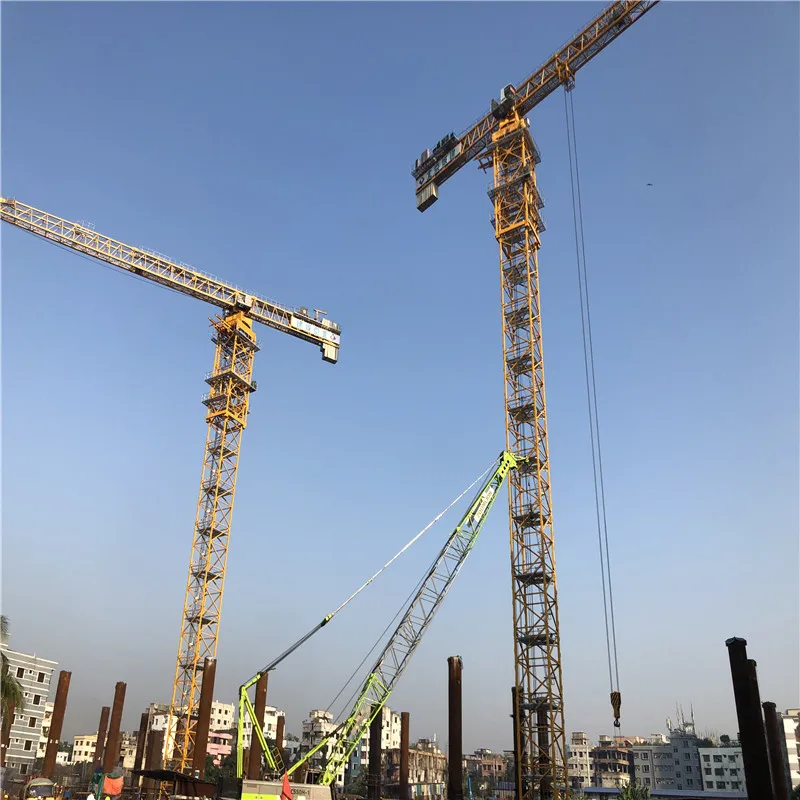 flat top machine tower crane 10 ton for sale HTP 6518  topless tower crane