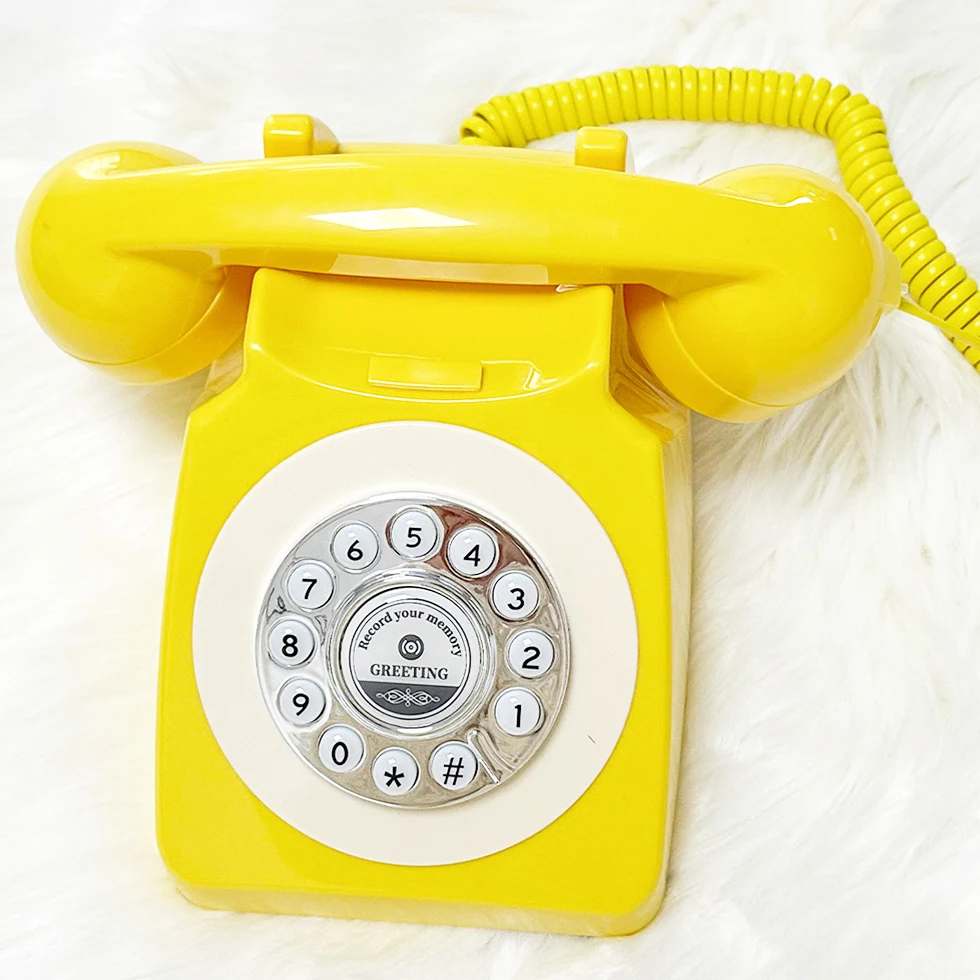2024 Newest vogue Audio Guest Book Phone Antique Telephone Wedding Guest Audio Book Phone