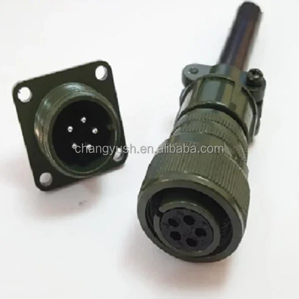 Amphenol  MS3102A14S-5P  Circular Connector, MIL-DTL-5015 Series, Box Mount Receptacle, 5Contacts, Solder