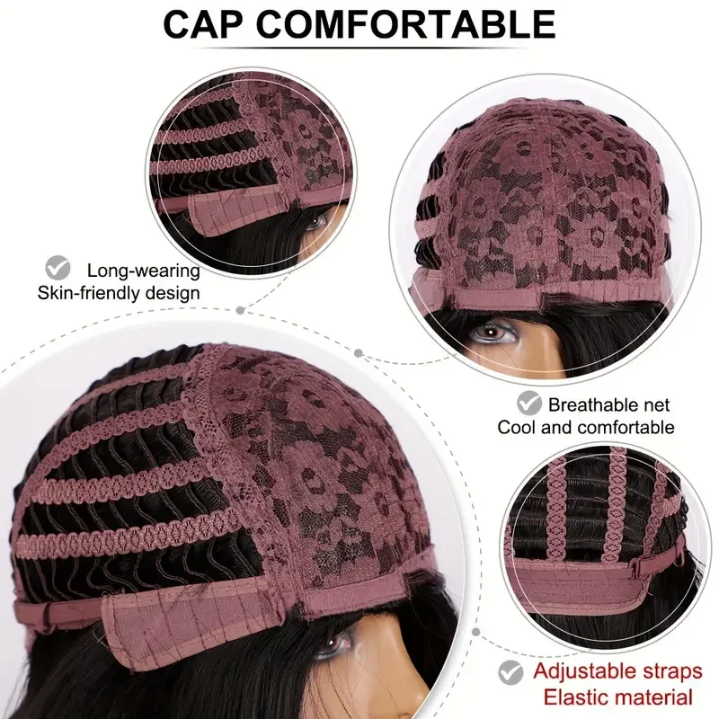 Aisi Hair wholesale premium fiber highlight color synthetic bob wig side part cheap short cut wigs for women natural looking