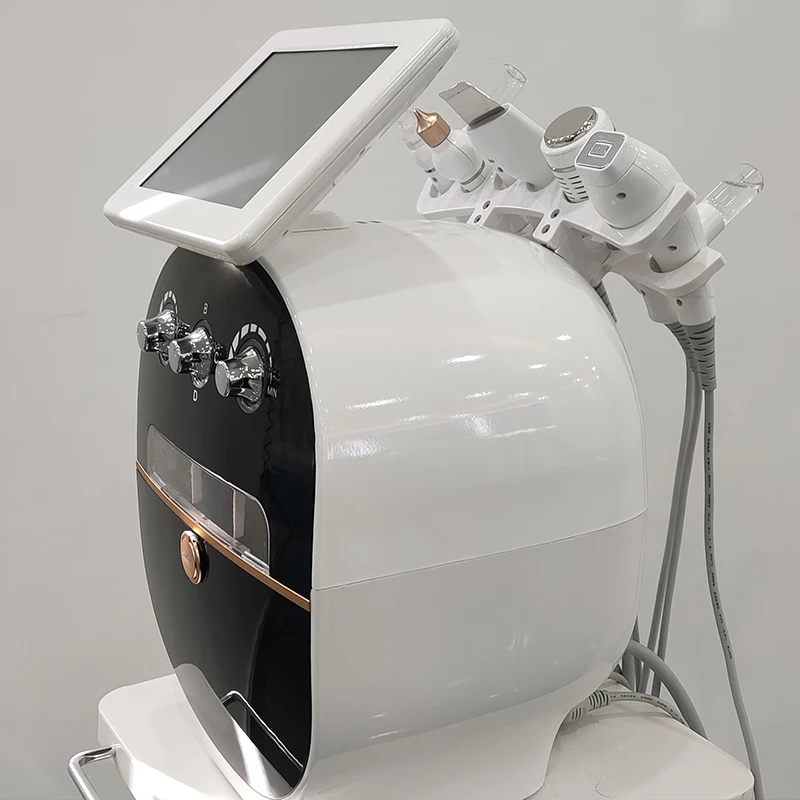 Multifunction Skin Scrubber 6 In1 H2o2 Ems Microcurrent Facial Lifting Oxygen Jet Skin Care Machine