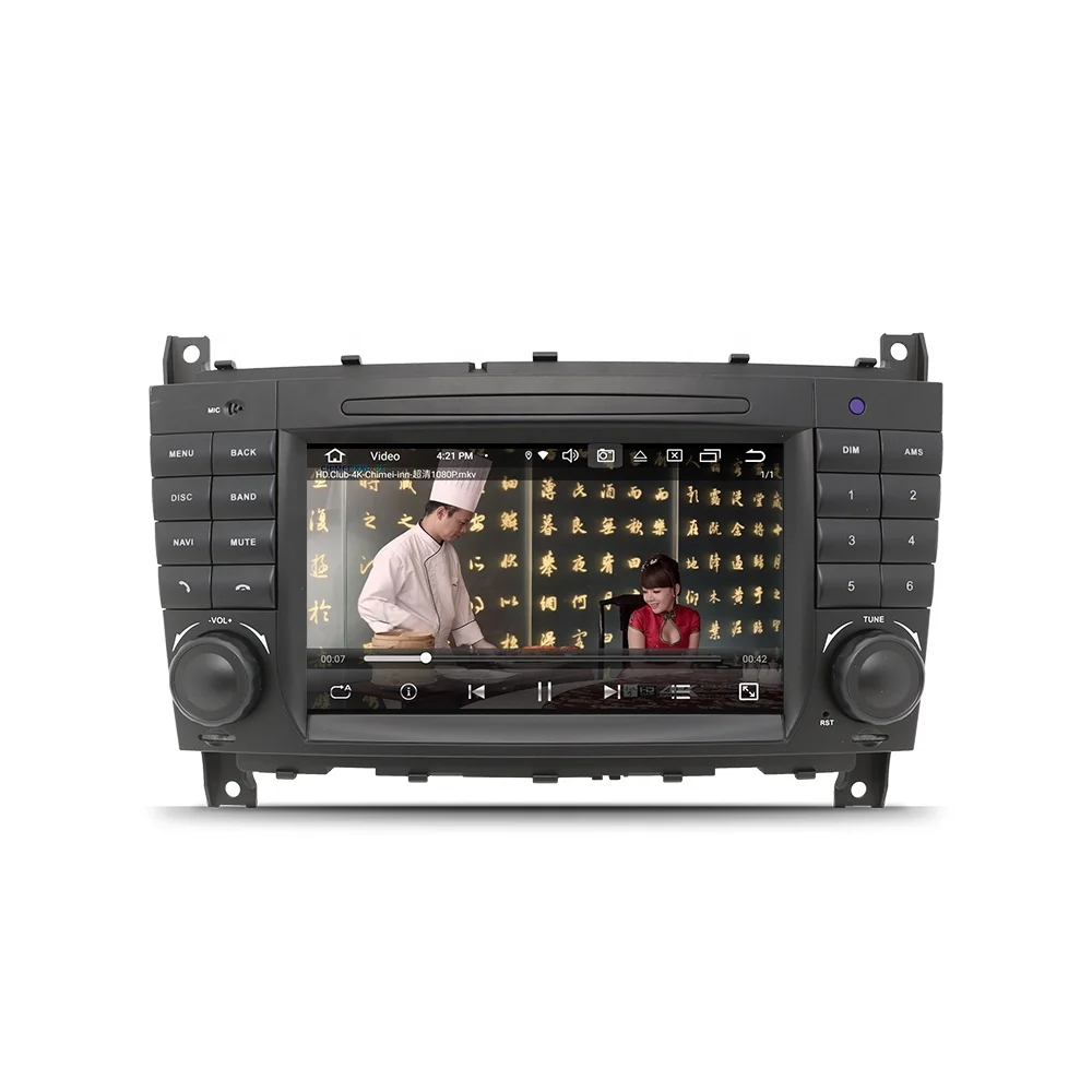 Route 2 din 8 core Android 12 car dvd player for Benz W203 W209 Car video 2+32G with buttons wireless carplay and Android auto