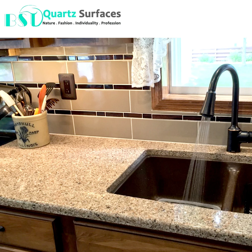 Granite Looking Artificial Quartz Slab Countertops Grey 49 Kitchen Island Crater and Stone Modern Worktop Kitchen Price Natural