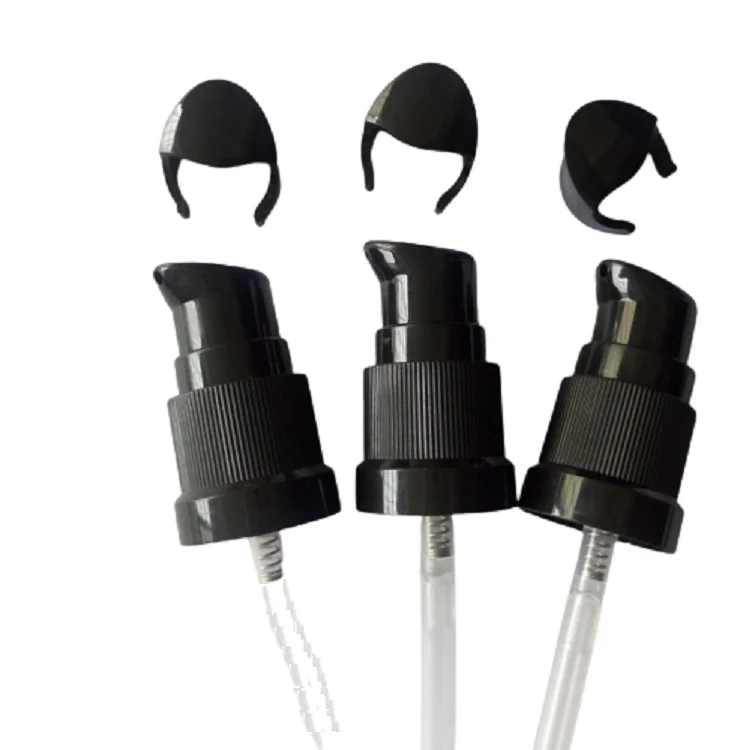 18/410 Black Plastic Lotion Nozzle Head 18MM Treatment Pump Lids Bottle Caps