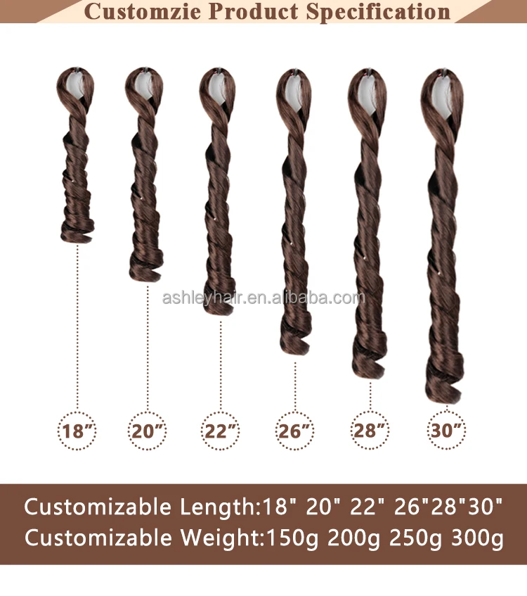 Julianna Kanekalon 24 inches Body Wave Pony Style Spiral Curl Crochet Braid French Curls Synthetic Braiding Hair Extensions