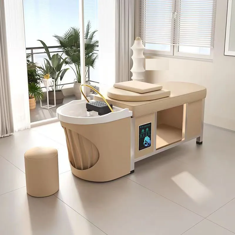 2024 trendy smart automatic headspa wash basin thai shampoo bowl bed chair for salon