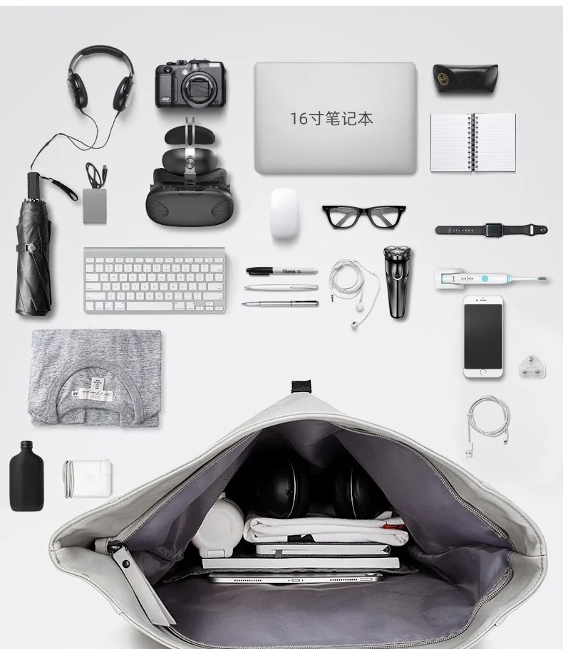 High Quality In Stock Custom Waterproof PU Leather Roll Top Backpack Business Travel Computer Backpack For Men