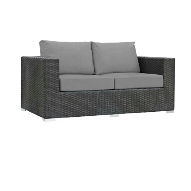 Hotel Terrace Leisure Outdoor Furniture Corner Sofa Set 1 2 3 Seater Pe Rattan Garden Sofa