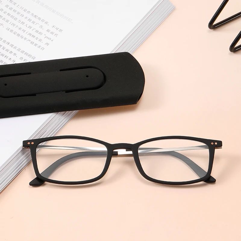 Eugenia 2022 Women Ultra-light Mobile Phone Holder Portable Anti-Blue Light PC Lens Red Frame Reading Glasses