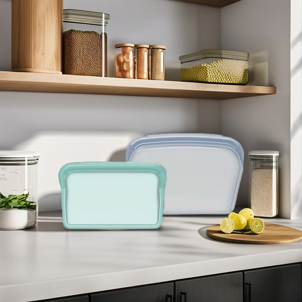 Self-sealing Kitchen Food Grade Storage Bag Fresh-keeping Vacuum Sub Packaging For Soup Frozen Food Camping Silicone Storage Bag