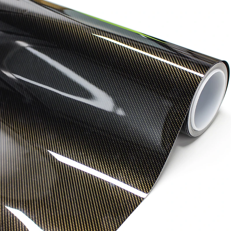 7D углеродное волокно черная пленка ультраглянцевая автомобильная Виниловая для защиты кузова