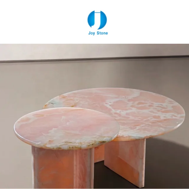 Backlit Pink Onyx Texture Marble Slabs Wall Covering Tiles