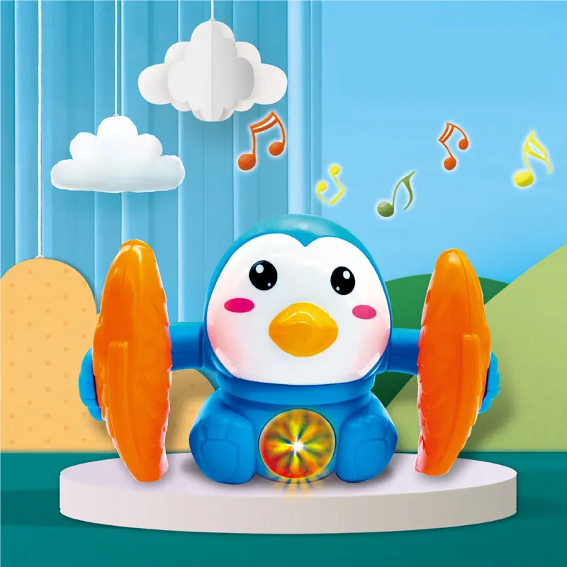 New Magic Somersaults Penguin Plastic Tumbling Duck Light Music Baby Electronic Toys
