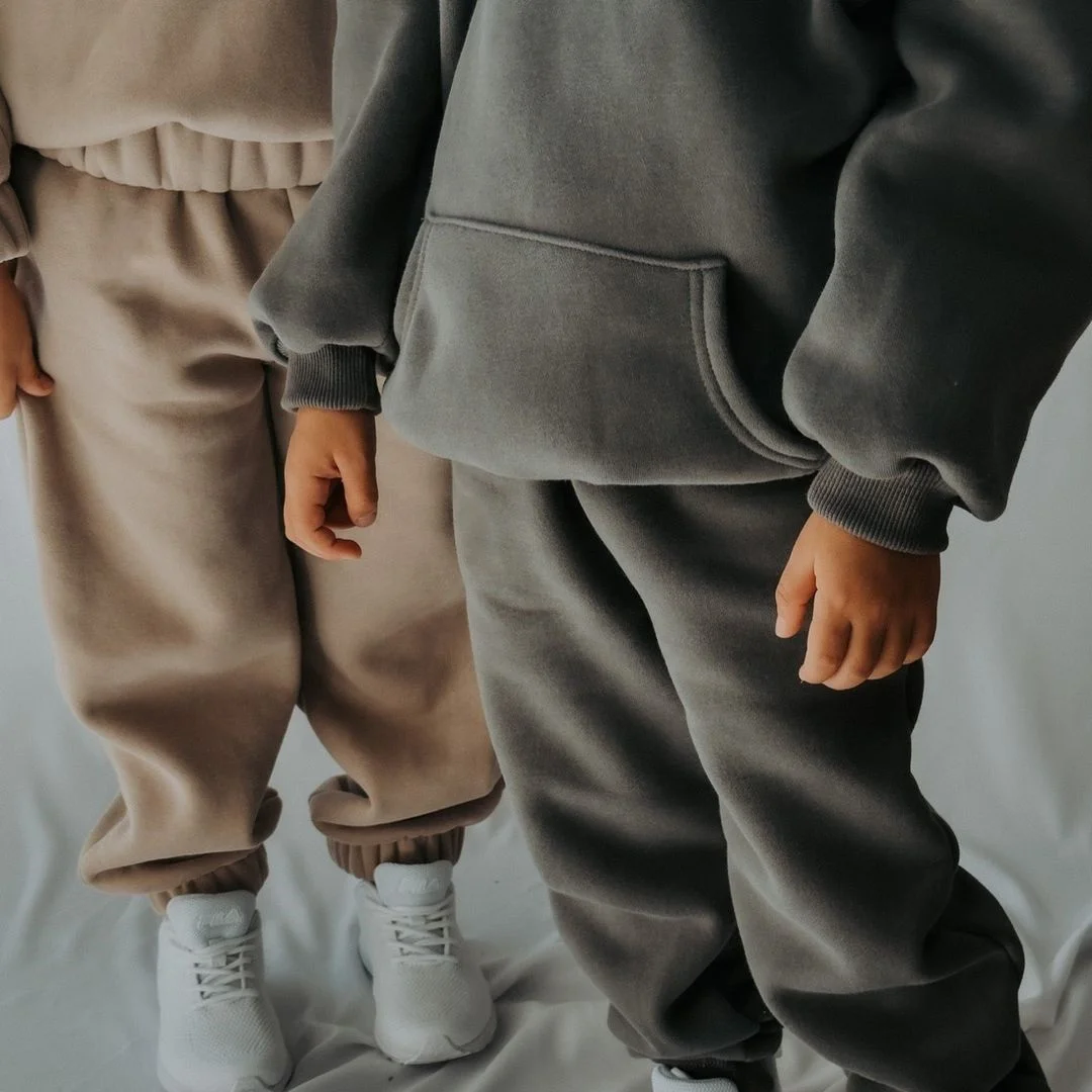 Oem Children Clothing Manufacturer Private Label Custom Brand Logo Toddler Hoodie Set Kids Boy Outfits