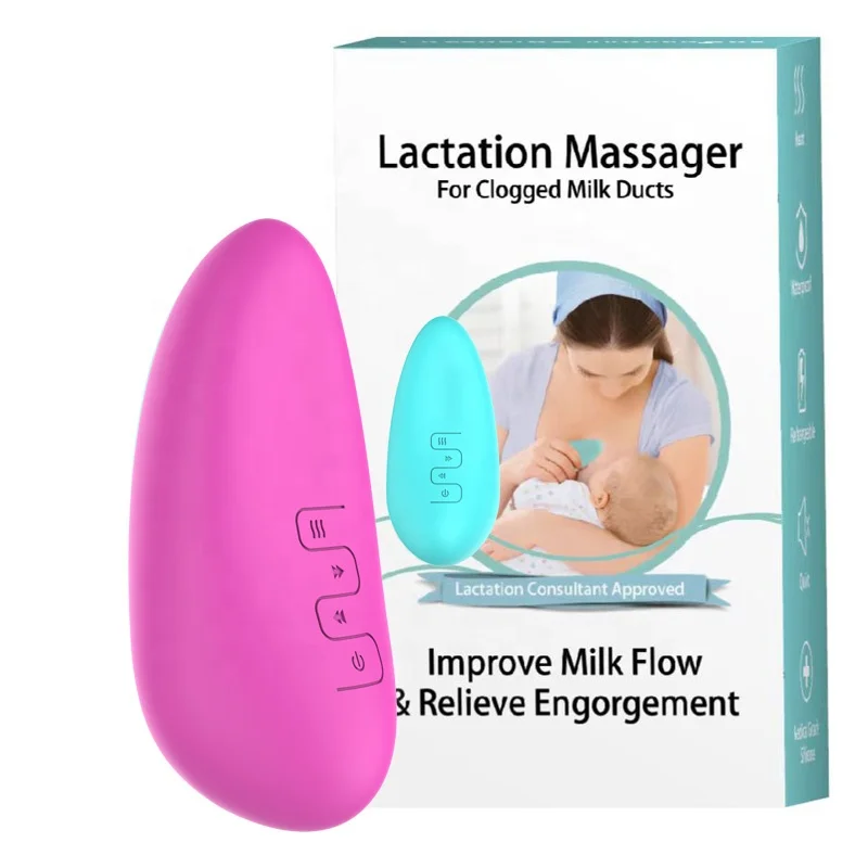 OEM/ODM Women Beauty Breast Care Breastfeeding Massager Vibrator Wireless Hands-Free heated Lactation Breast Massage