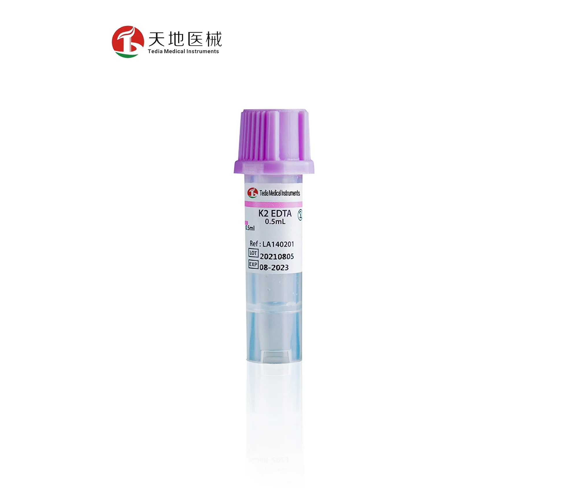 Medical Vacuum Blood Collection Tube CE Approval   Edta Tube/ Purple  pet tube /0.5 ml micro blood collection tube
