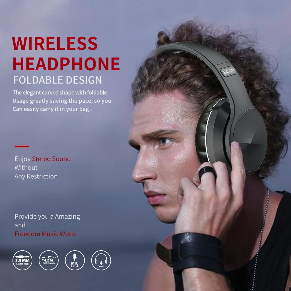 Factory custom branded noise cancelling wireless studio headphones bt v5.0 unique head set over-ear headphones