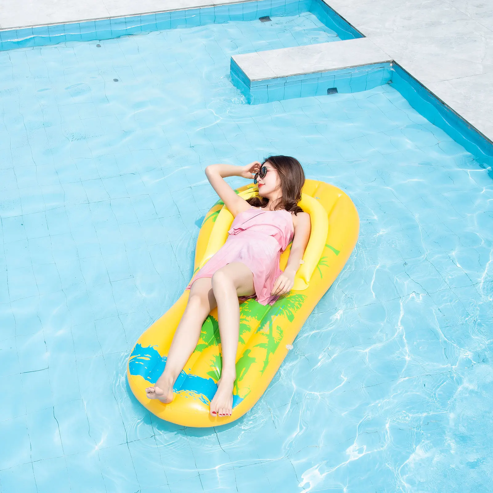 Giant Ride-On Raft Lounge Summer Pool Toys Funny Pool Floatie inflatable slippers float for Kids and Adults