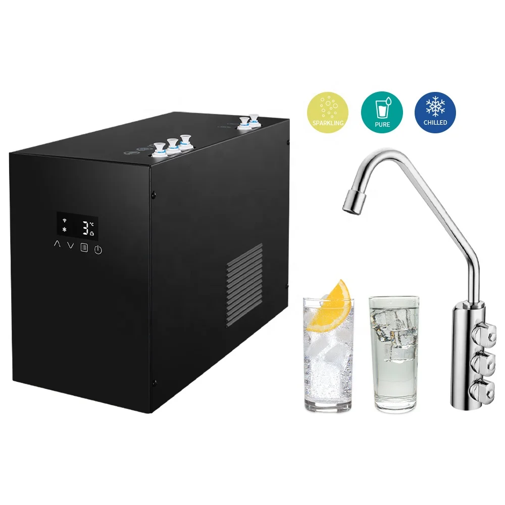 Under counter sparkling water chiller cooler carbonated soda water dispenser cold drink machine 3 in 1 tap