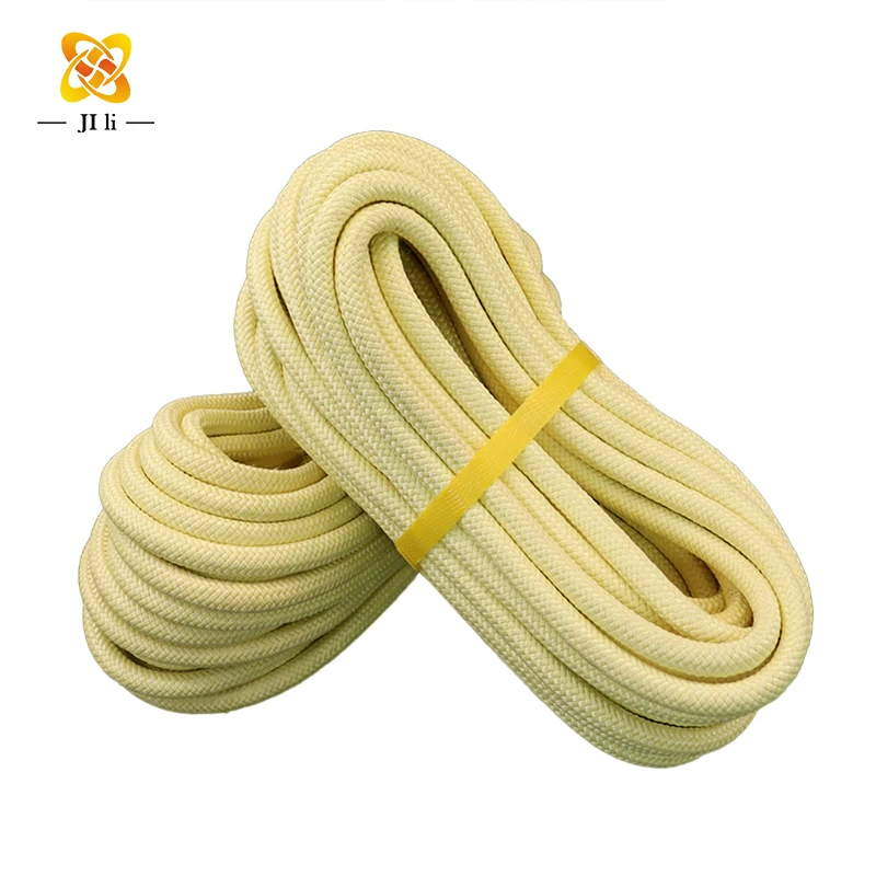 Factory Customized Fireproof 10mm Aramid Fiber Braided  Rope
