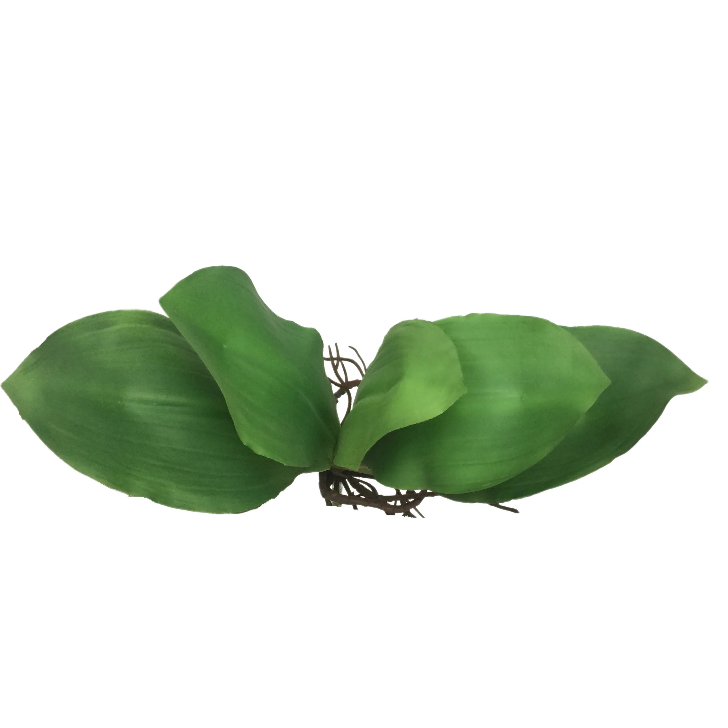 High quality 5 butterfly orchid leaves wholesale artificial leaves