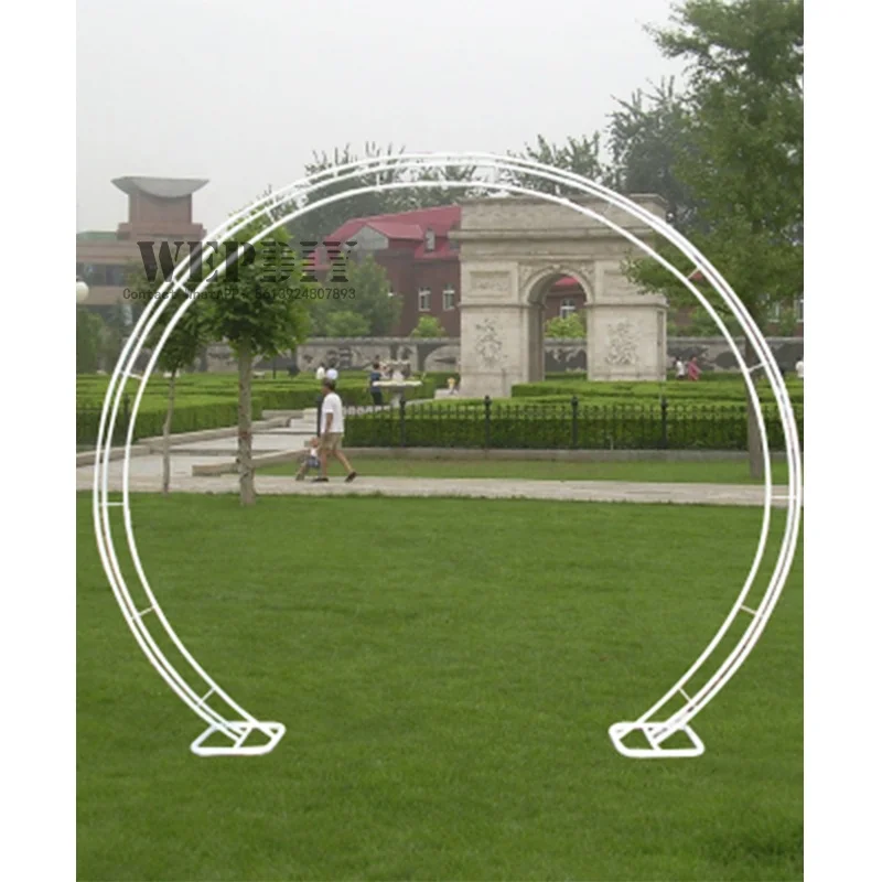 New wedding props wrought iron arch flower stand T stage aisle decoration forest wedding decoration round arch wedding props