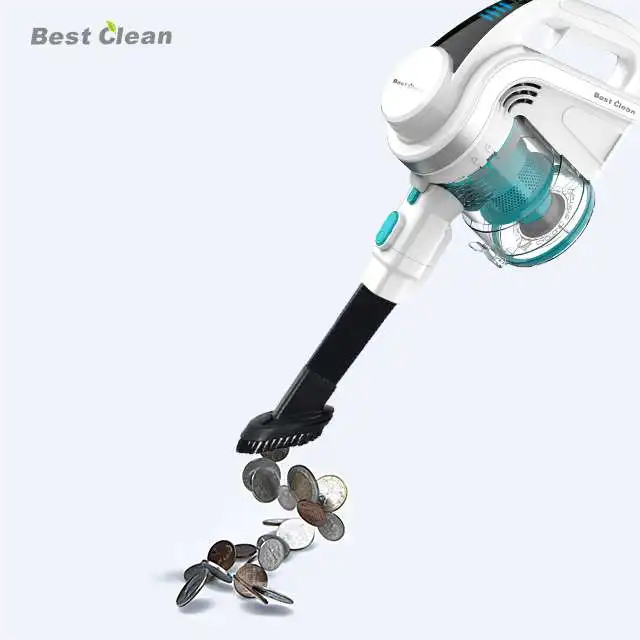 Best Clean Powerful Stick Vacuum Cleaner 2 in 1 Lightweight Handheld Vacuum With Rechargeable Lithium Battery LED Brush