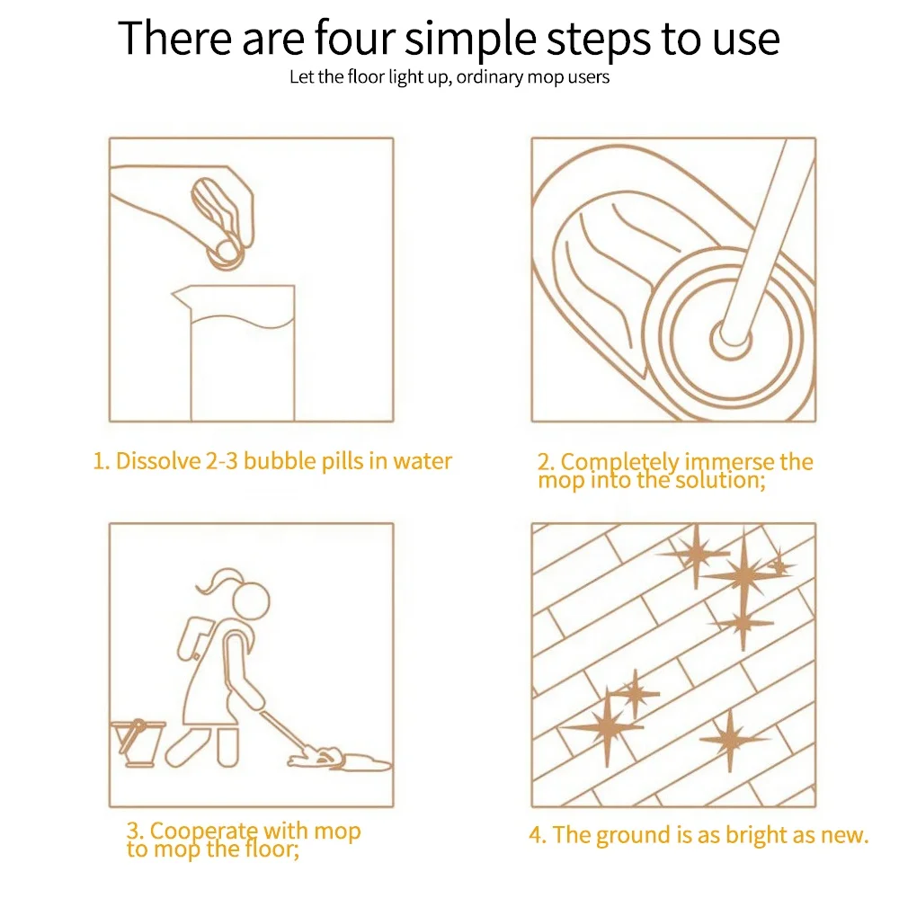 OEM Eco-Friendly Cleaner tablet Multifunction Wood Floor Cleaning Effervescent Tablets