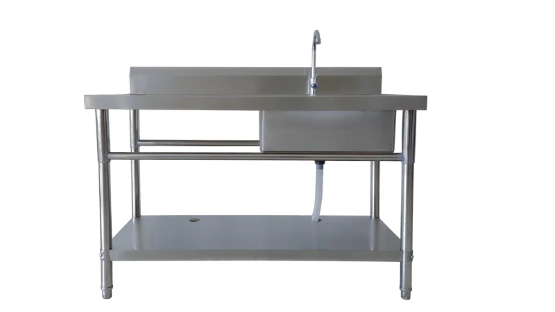 304 commercial single bowl Stainless Steel Handmade Undermount Kitchen fish cleaning table Sink