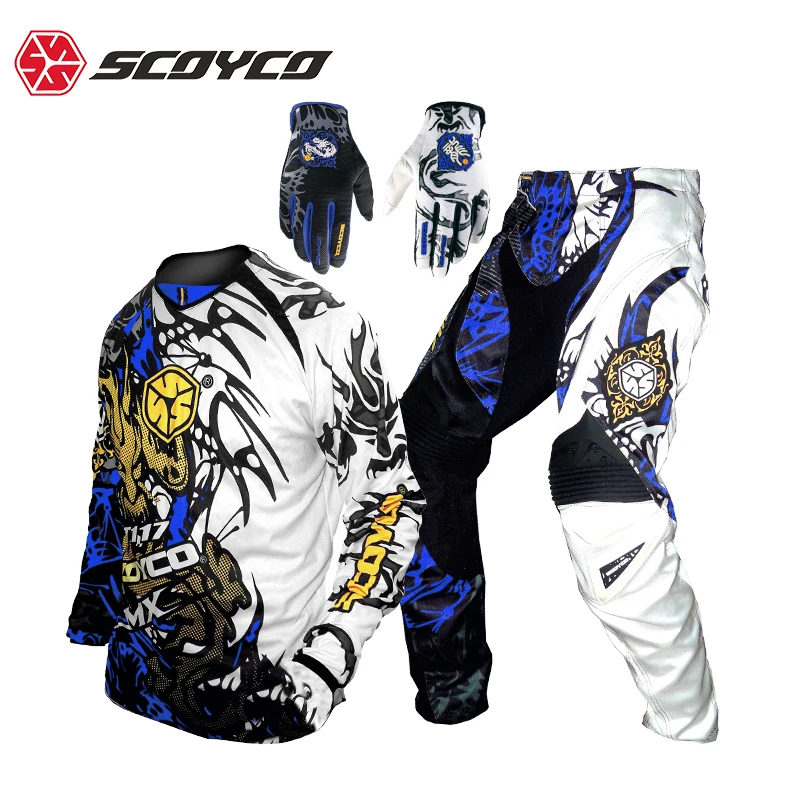 SCOYCO Motocross Suit Nylon Quick Dry Racing Clothes Motocross Racing Jersey Pants Clothes/Suit