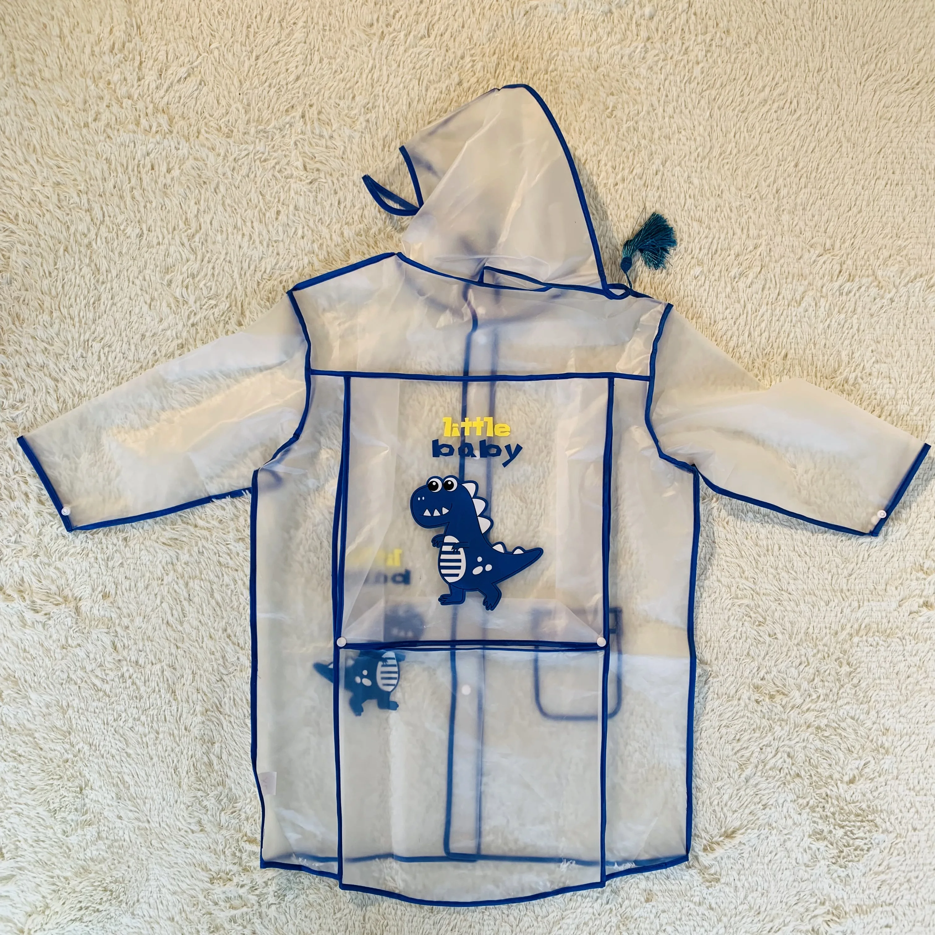 Экологически чистый пластиковый детский дождевик EVA с рюкзаком, дешевая цена, дождевик