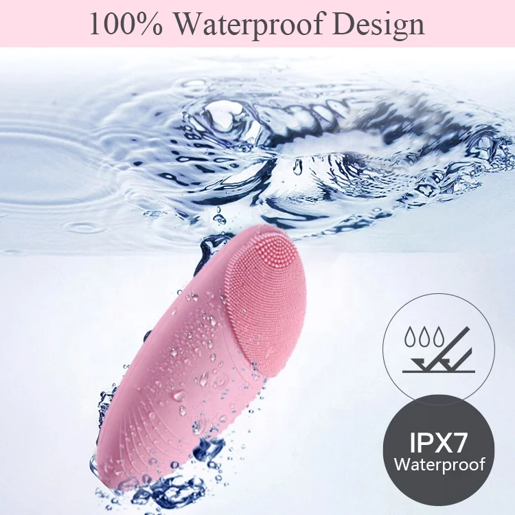 Portable Electric Face Cleanse Brush Pore Cleaner Sonic Silicone Face Cleansing Brush