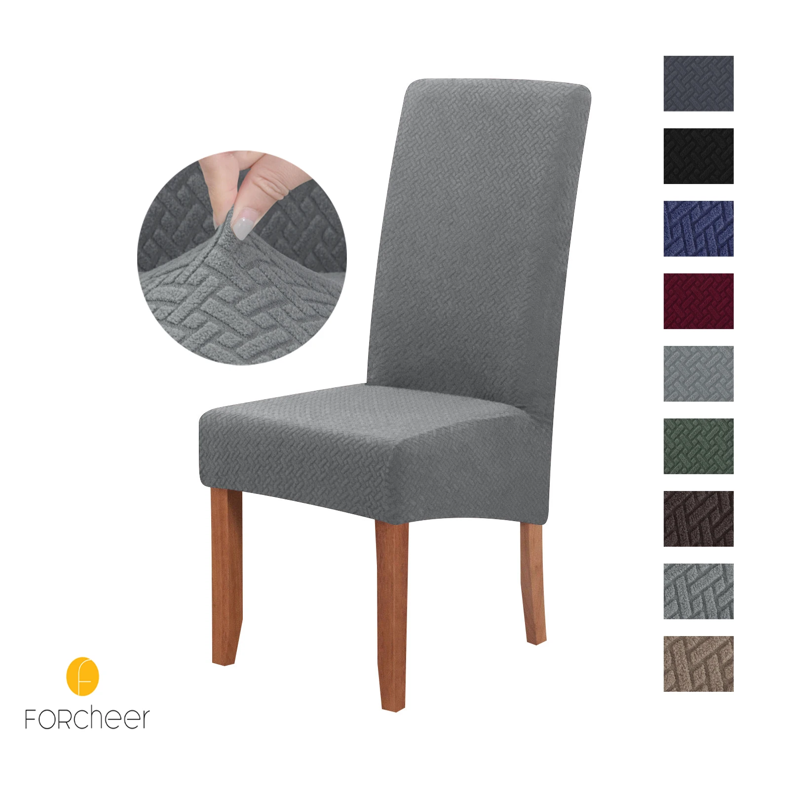 High Stretch Jacquard XL Size Chair Cover Elastic Chair Covers Spandex For Dining Room/Kitchen/Hotel Party Banquet