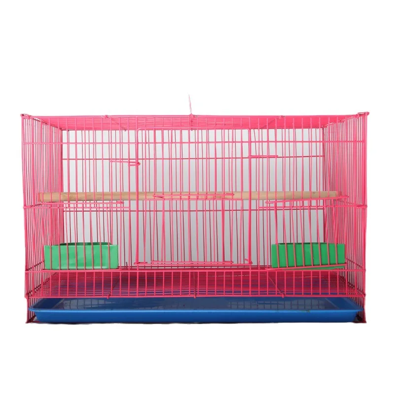 Factory Wholesale Metal Iron Wire Pet Cage Folding Bird Parrot Cage Small Bird House Rabbit Cage For Cheap Sale