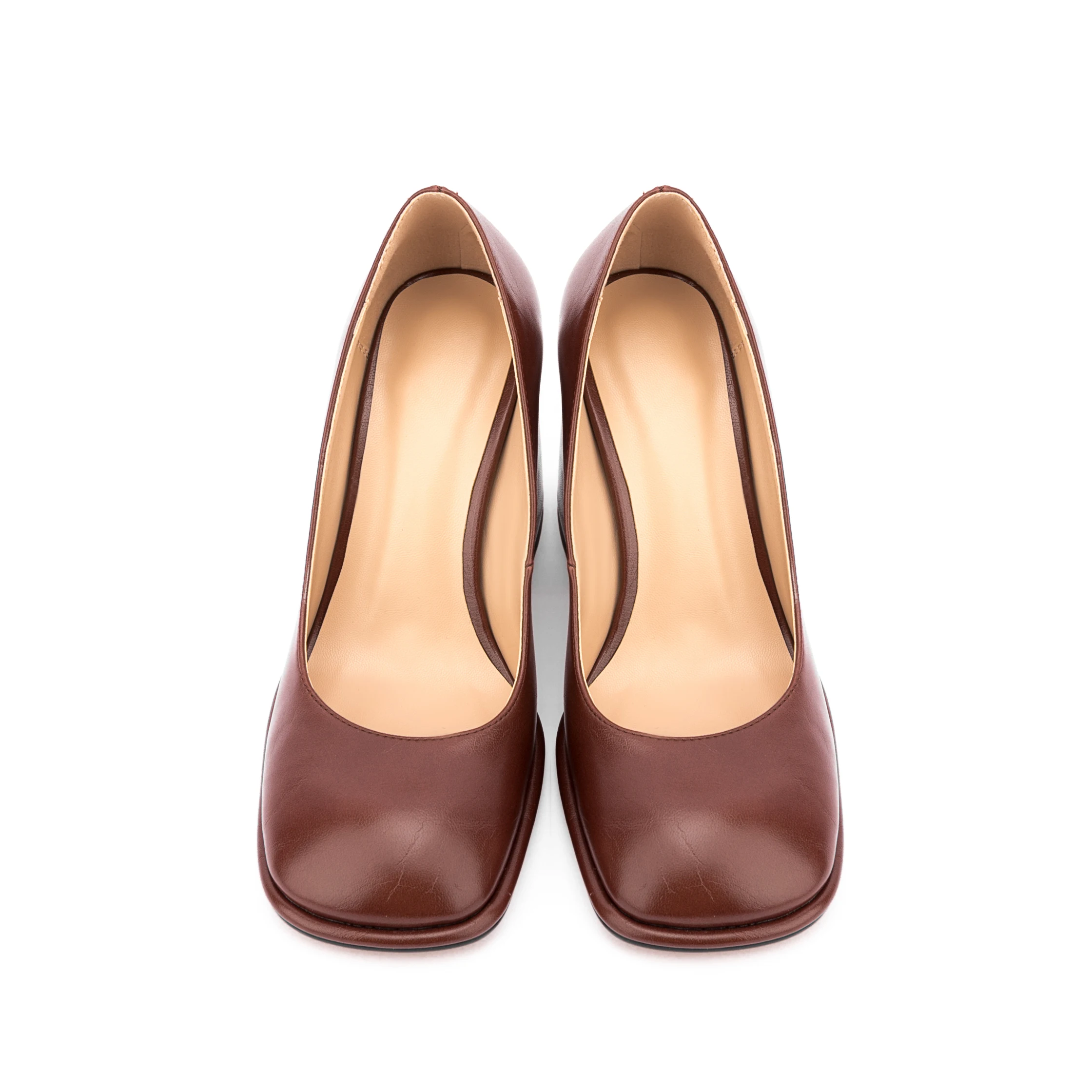 Customized 2022 Stylish Office Work Shoes Black&Yellow Wearable Chunky High Heels Pumps for Female