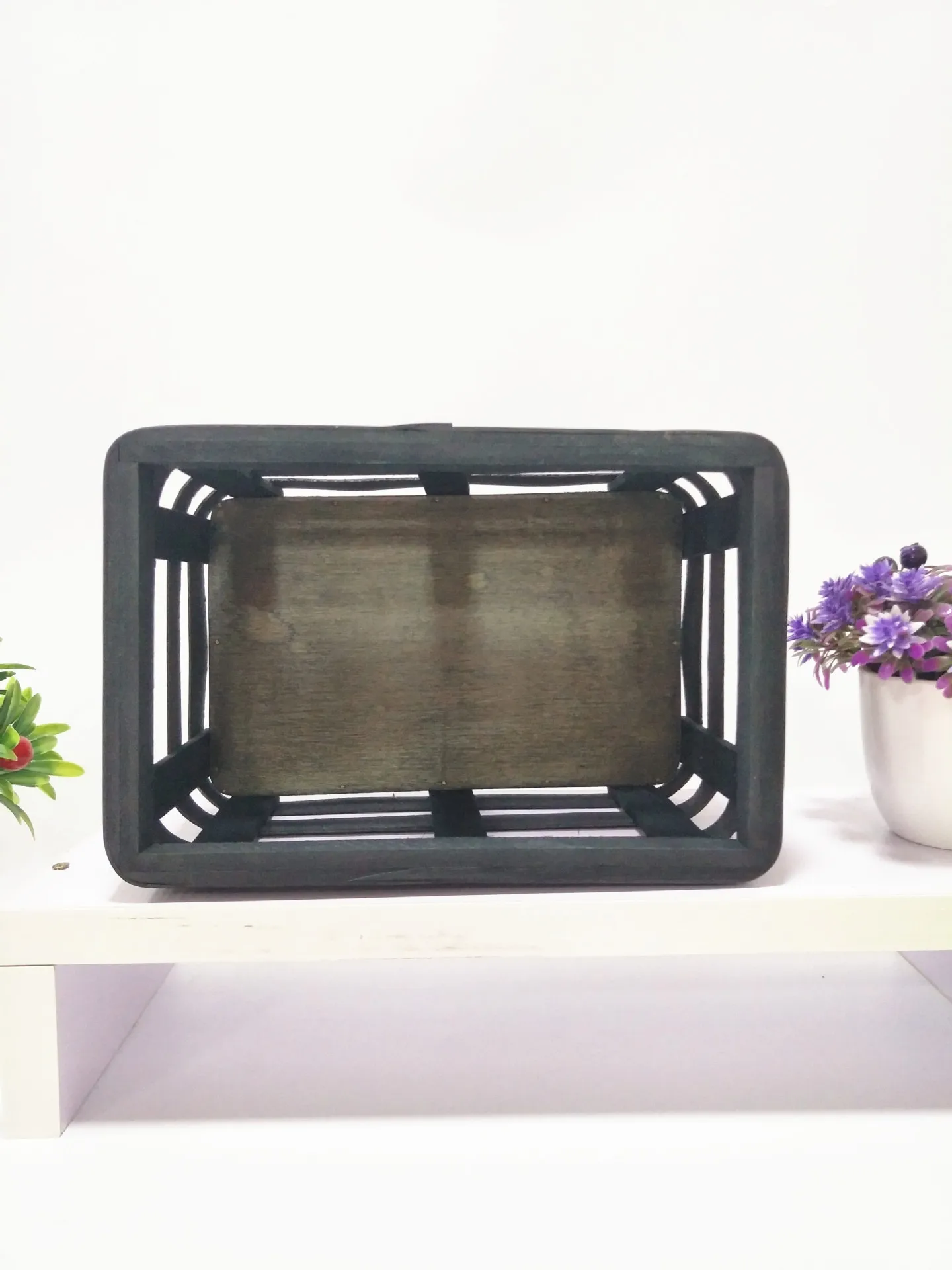 Прямоугольная деревянная корзина для хранения японских овощей и фруктов