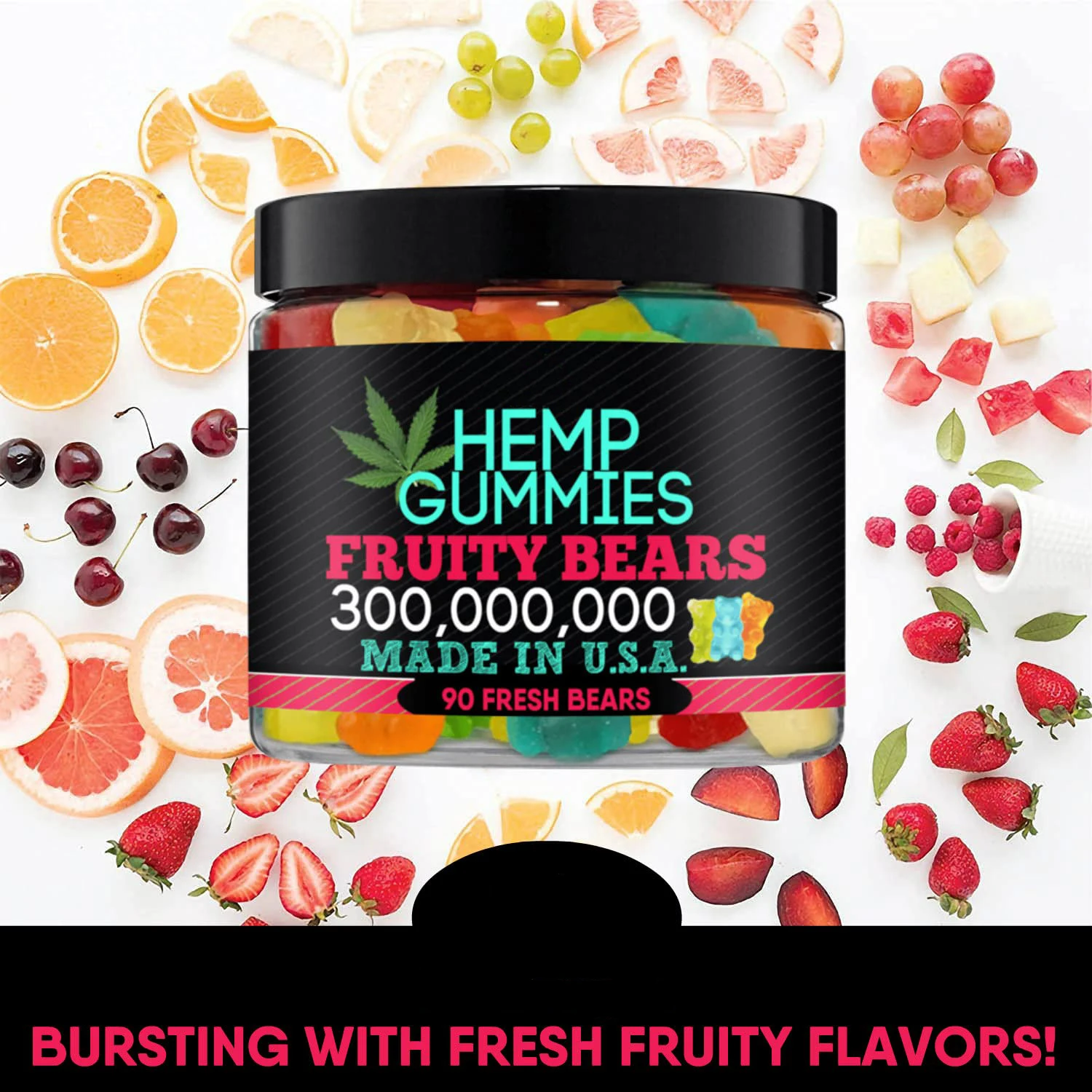 Hemp Gummies Premium And Fruity Hemp Gummy Bears-Natural Hemp Candy-For Peace And Relaxation Muscles for health supplement