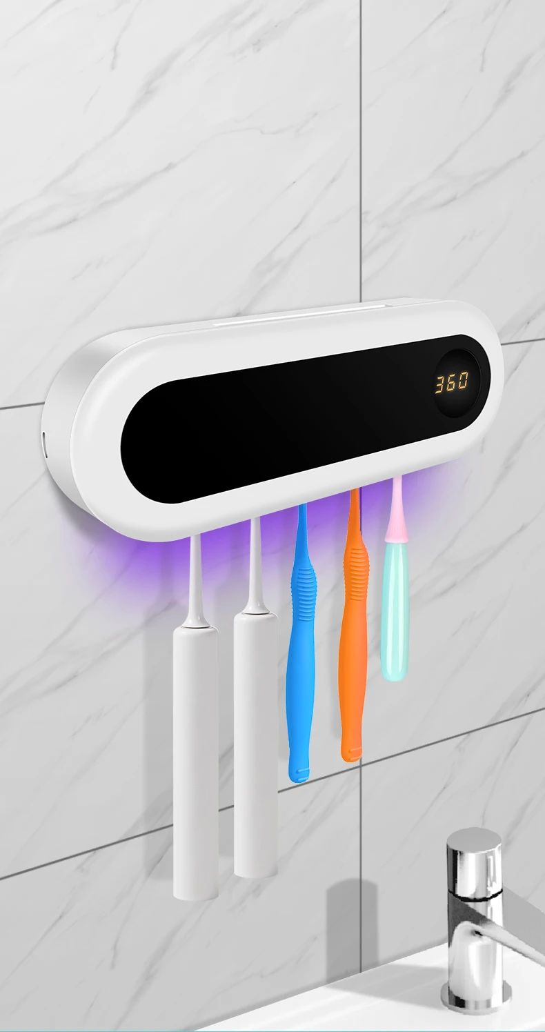  Новинка 2020 USB перезаряжаемая зубная щетка UVC держатель для очистки автоматическая стерилизация 99.9% UVA дезинфекция зубной щетки