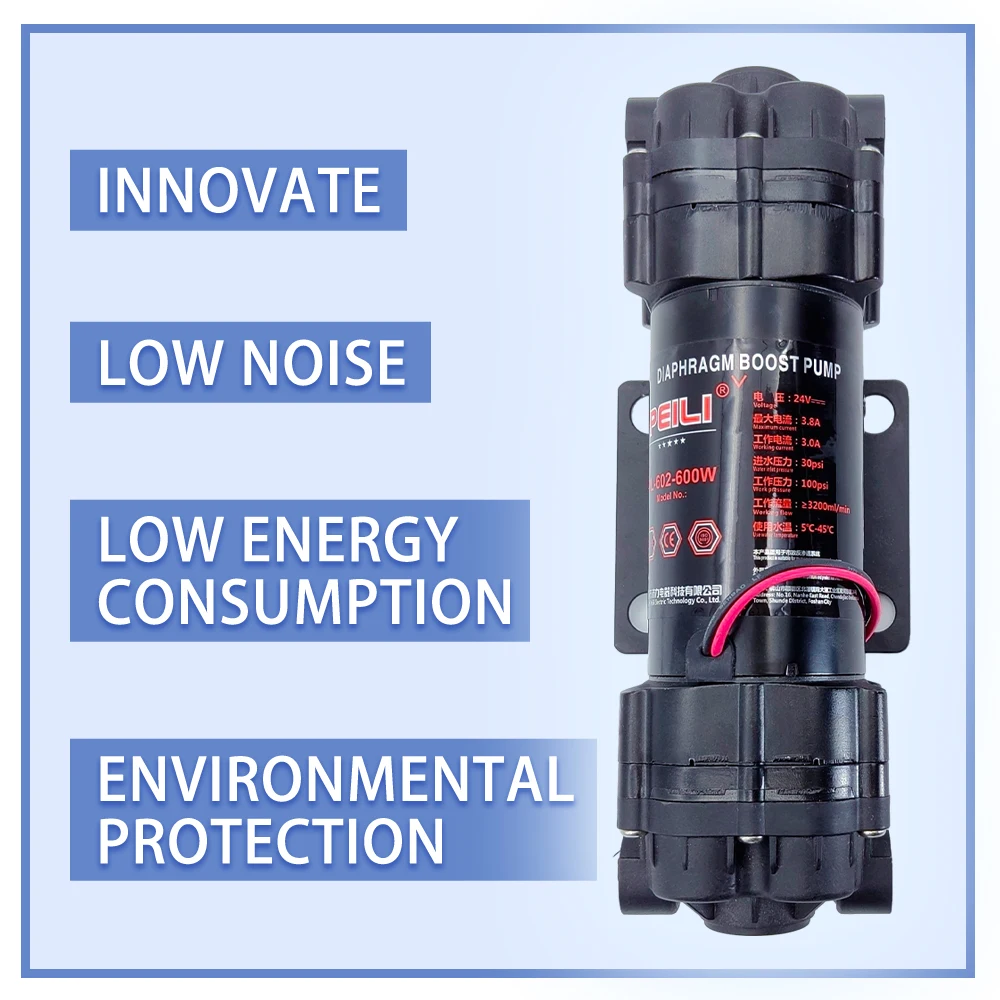 PEILI Dual-head booster pumps for extra power, diaphragm booster pump 602-600GPD