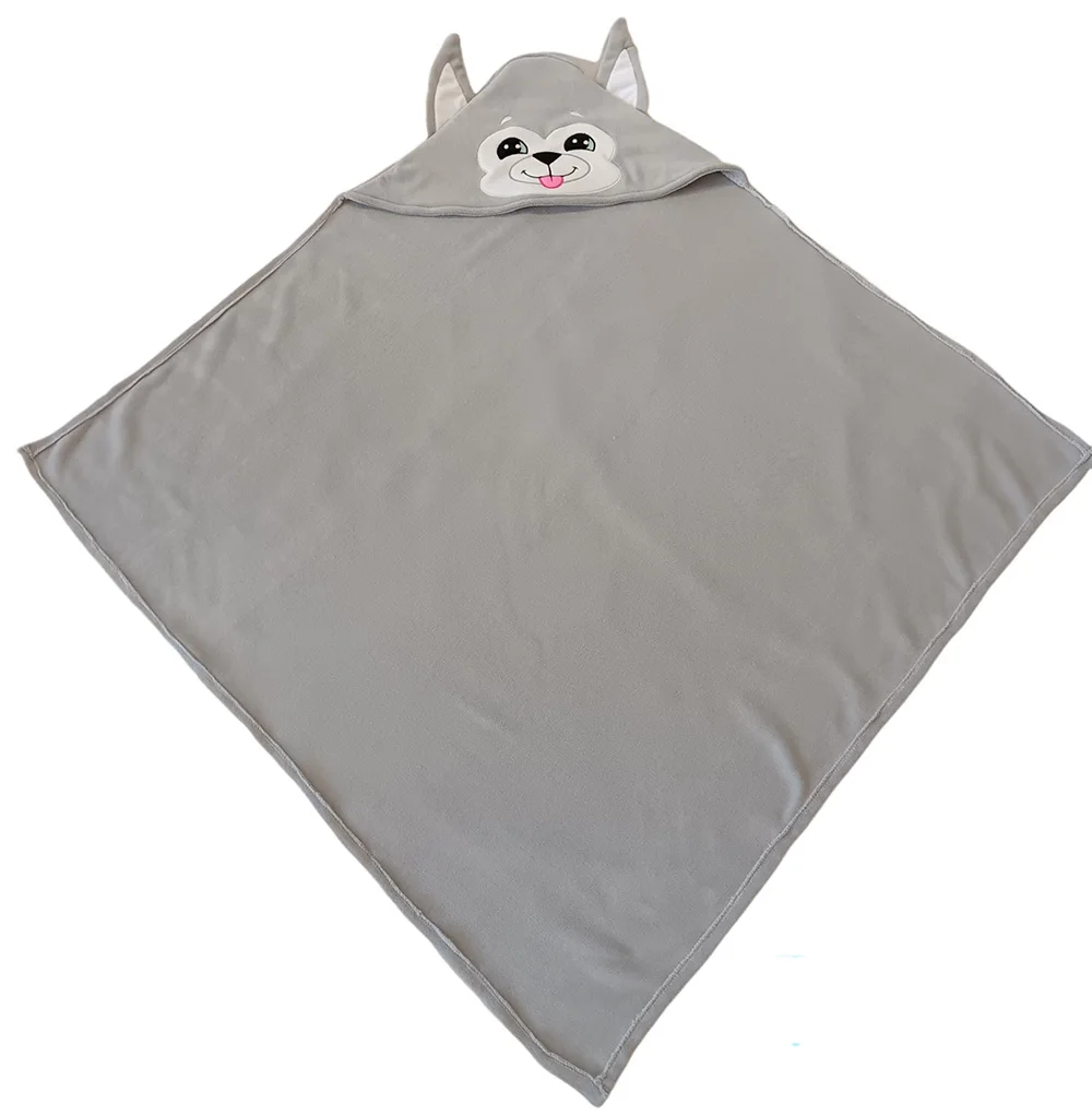 Wholesale Quick Drying Hemming Process Baby Blanket Bathing Towel Children Bathrobe Towel With Hood